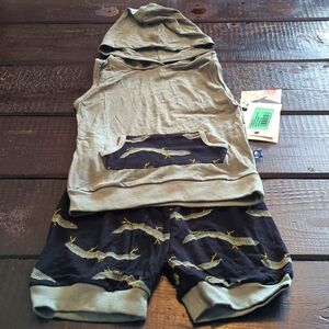 3T Eels hooded shorts set